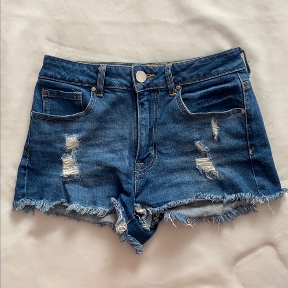 Forever 21 midi jean shorts